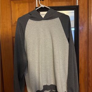 Gray and White Men's Hoodie